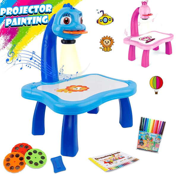 Blue Learning and Drawing Projector Learning Desk